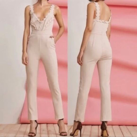 Anthropologie Foxiedox Idris Alabaster Jumpsuit Size Large NWT - Picture 1 of 12
